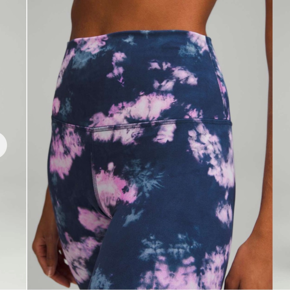 Lululemon Align High-Rise Pant 28" Circulate Tie Dye Mineral Blue Multi, size 2